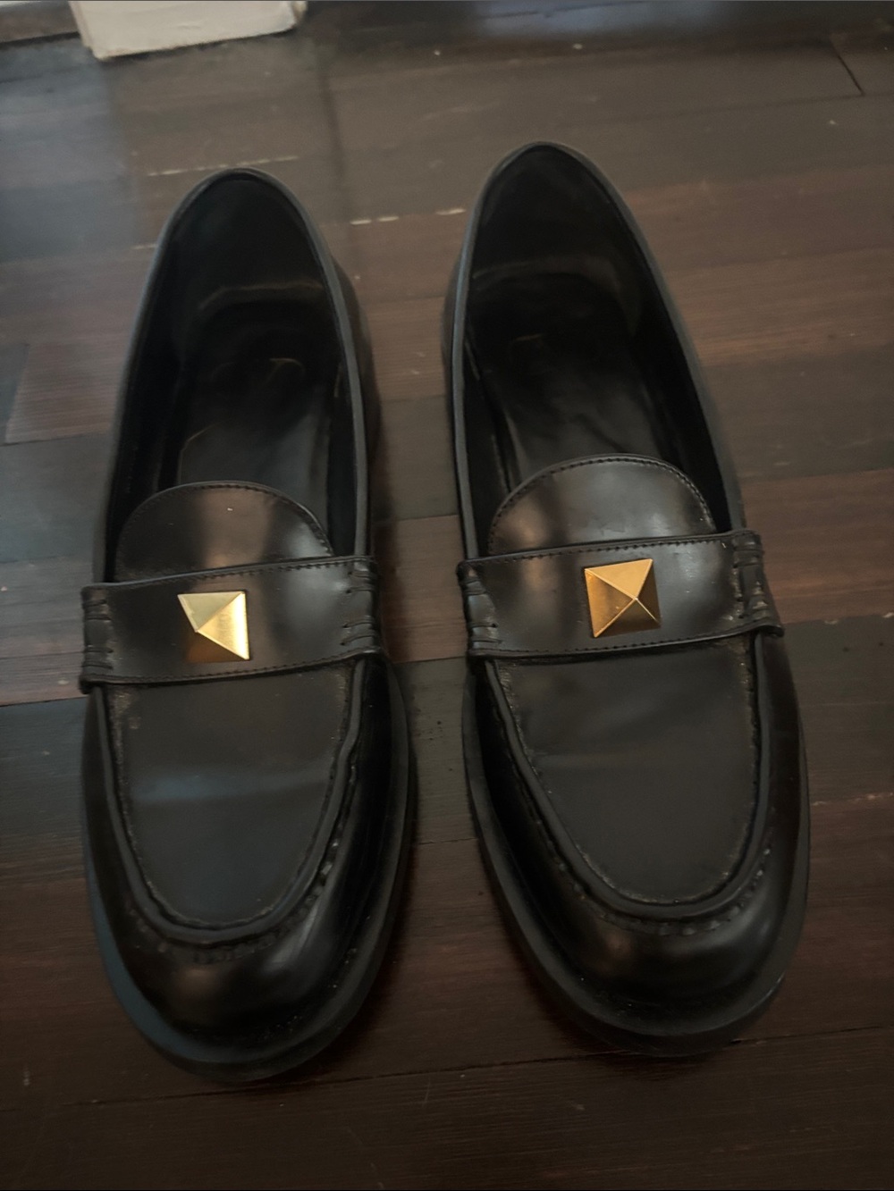 Valentino Garavani black classic rockstud loafers